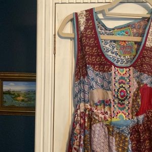 Johnny Was Dress. Size small. Beautiful pattern with ties at the waist.